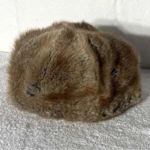 Vintage Tan Brown Fur Hat